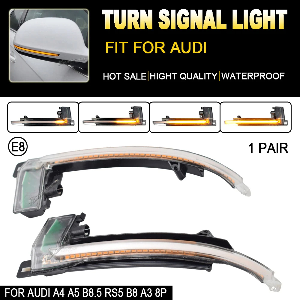 เหมาะสําหรับ Audi A4 A5 B8 B8.5 A3 8P Q3 A6 C6 S6 SQ3 A8 D3 8K LED แบบไดนามิกไฟเลี้ยว Flasher วิ่งน้