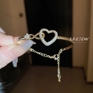 DREJEW สร้อยข้อมือแฟชั่น ประดับเพทาย สไตล์เกาหลีใต้ หรูหรา เหมาะกับคนแพ้ง่าย สําหรับผู้หญิง