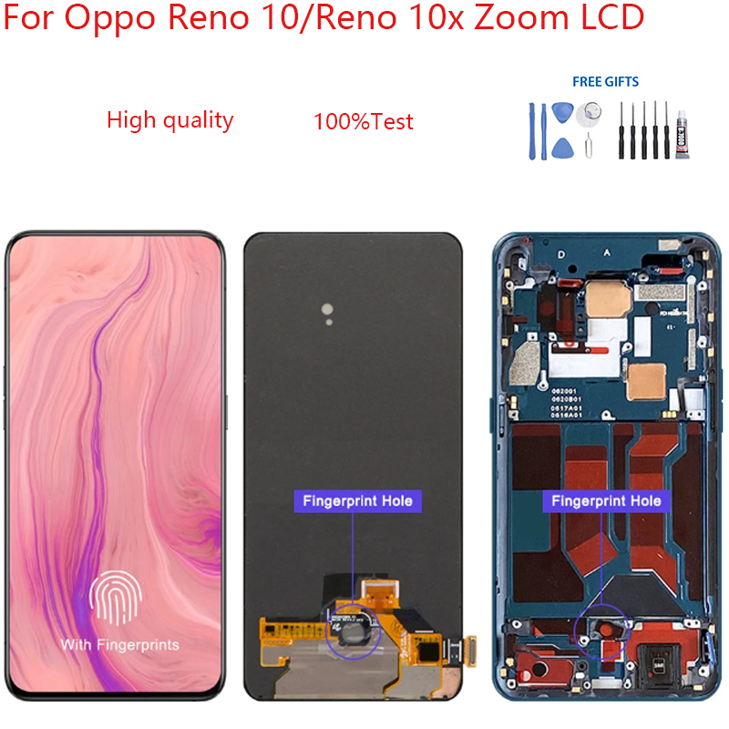 อะไหล่หน้าจอสัมผัสดิจิทัล LCD แบบเต็มจอ ขนาดเต็ม แบบเปลี่ยน สําหรับ Oppo Reno 10 Reno 10x Zoom