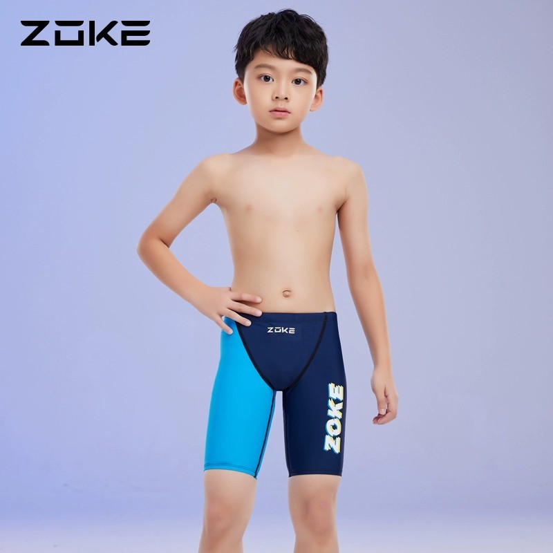 Zoke กางเกงว่ายน้ํา ขาสั้น สําหรับเด็กผู้ชาย มืออาชีพ กางเกงว่ายน้ํา ฝึกเด็ก ชุดว่ายน้ํา
