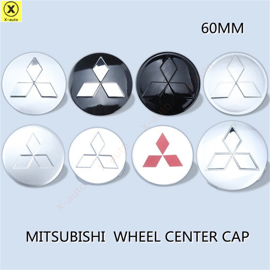 ฝาครอบดุมล้อ 60 มม. & 50 มม. ใช้งานร่วมกับ Mitsubishi - 4 ชิ้น/เซ็ต Rim Hub Cover Badge Emblem
