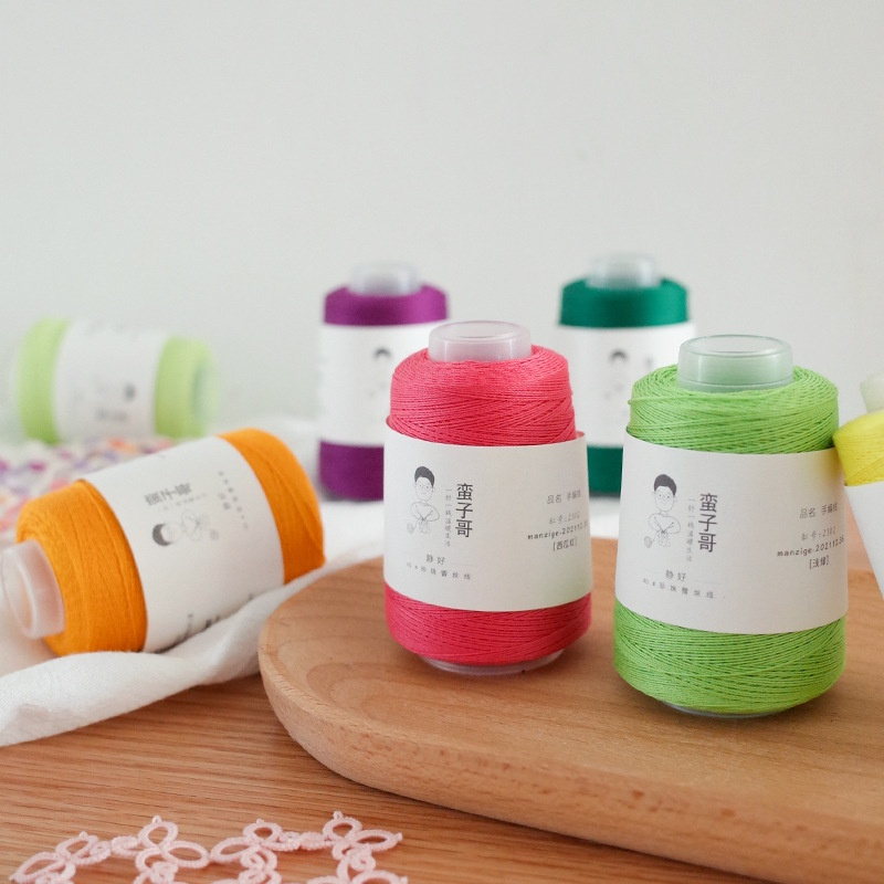 ไหมพรม ถักโครเชต์ เส้นด้าย ลวด DIY เส้นด้ายถัก ด้ายผ้าฝ้าย ปักผ้า ปักไหมพรม ไหมพรมถักเล็กๆ