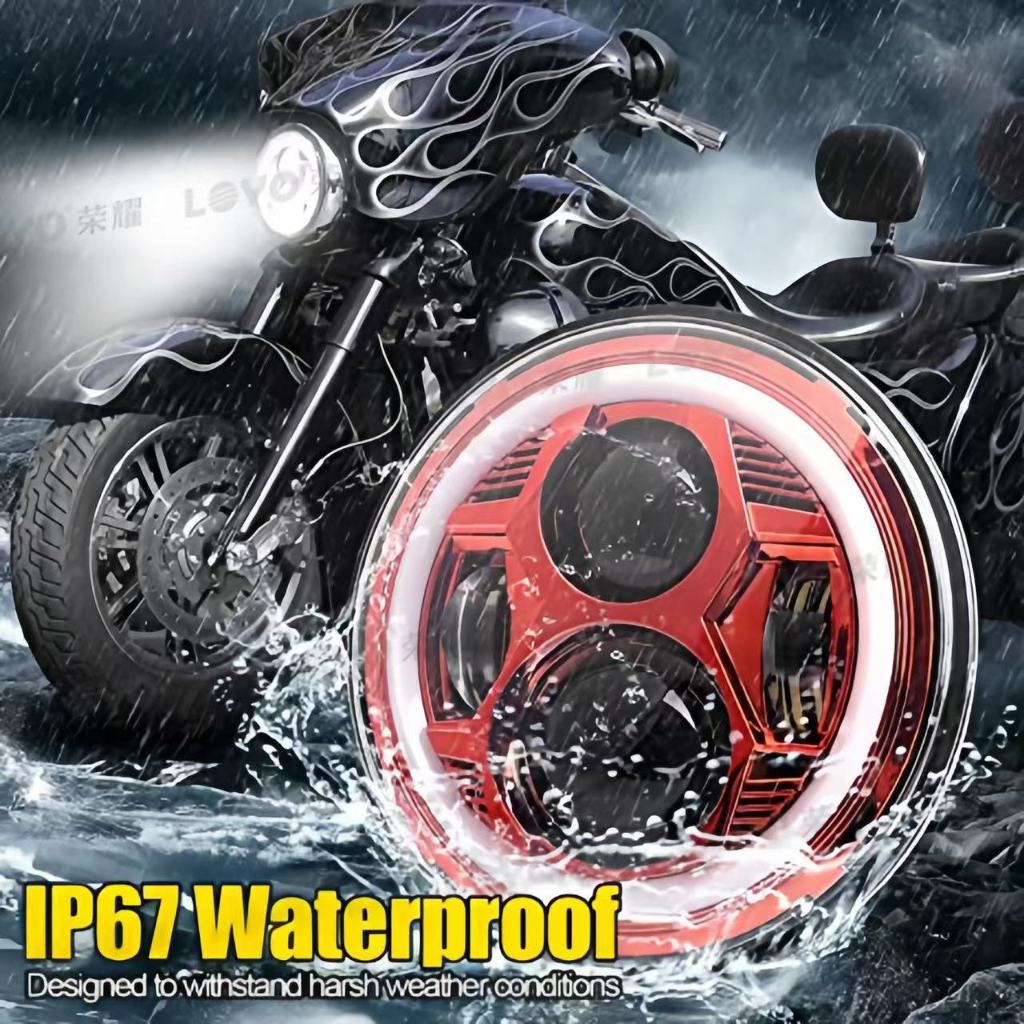 หลอดไฟหน้า Led H4 7 นิ้ว สําหรับ Jeep Wrangler Off Road 4x4 Suzuki Samurai Land Rover 1 ชิ้น