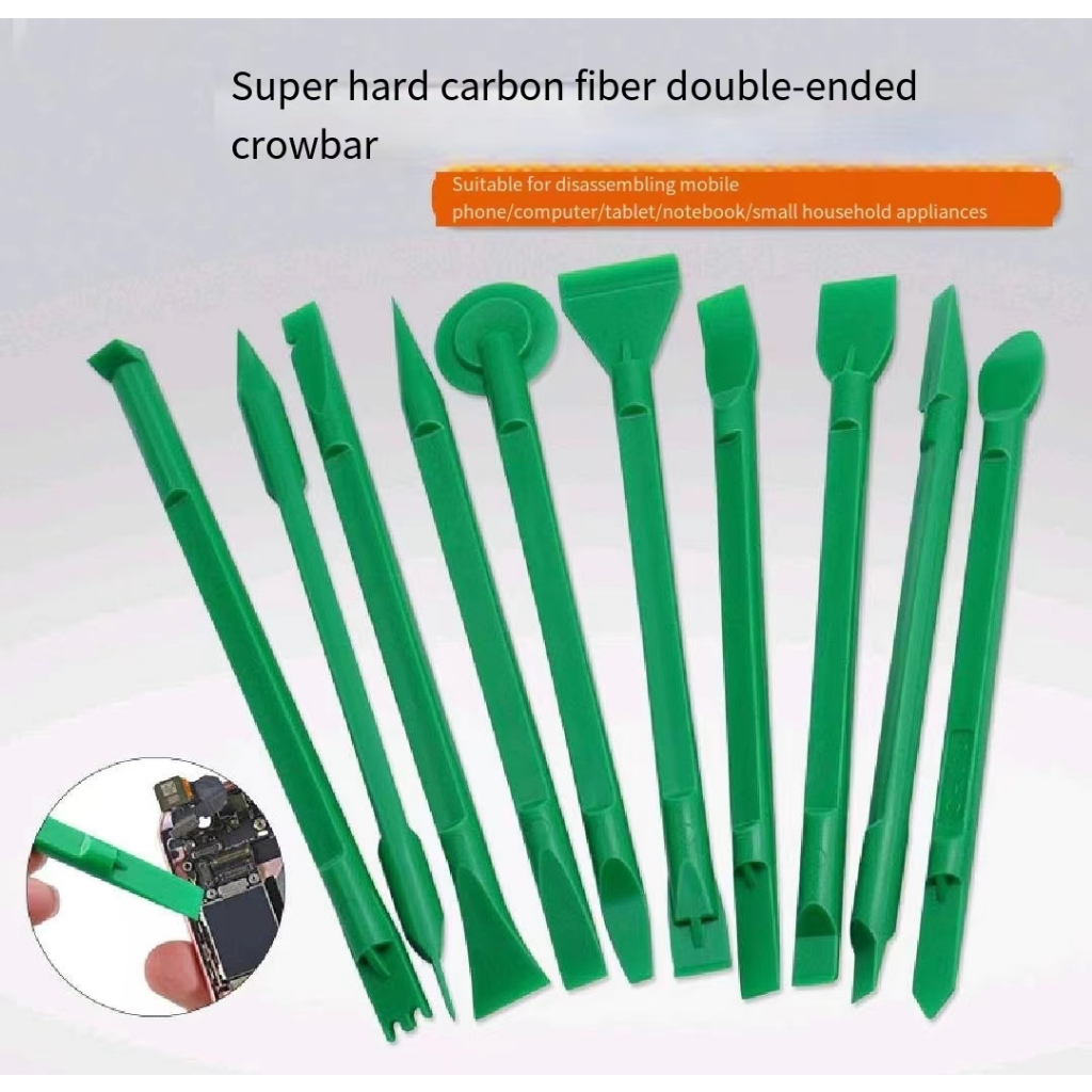 แงะบาร์ คาร์บอนไฟเบอร์ แบบแข็งพิเศษ สําหรับงัดโทรศัพท์มือถือ แท็บเล็ต คอมพิวเตอร์ และเครื่องมือซ่อมแซมอื่น ๆ 10 ชิ้น