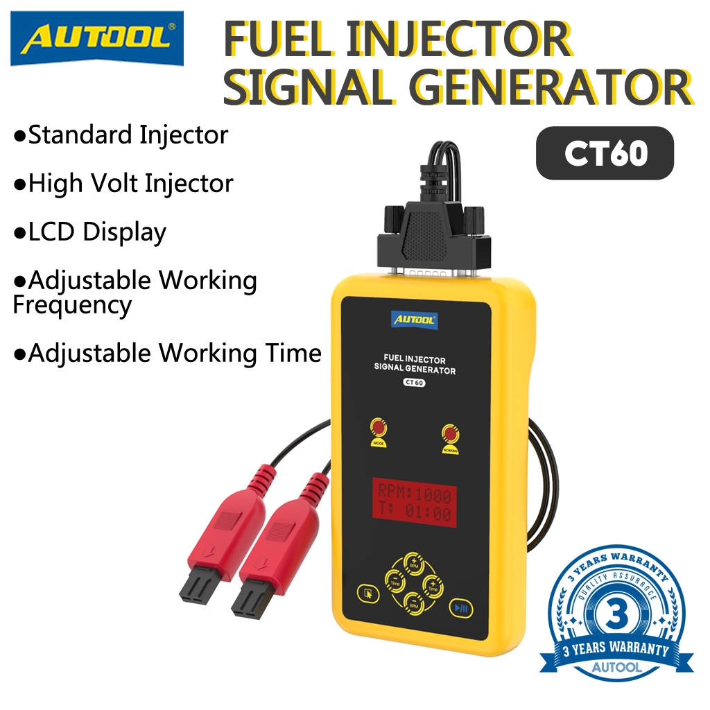 AUTOOL CT60 รถยนต์การใช้ฉีด Tester การใช้หัวฉีดทำความสะอาด Tester In-cylinder Direct Injection Injec