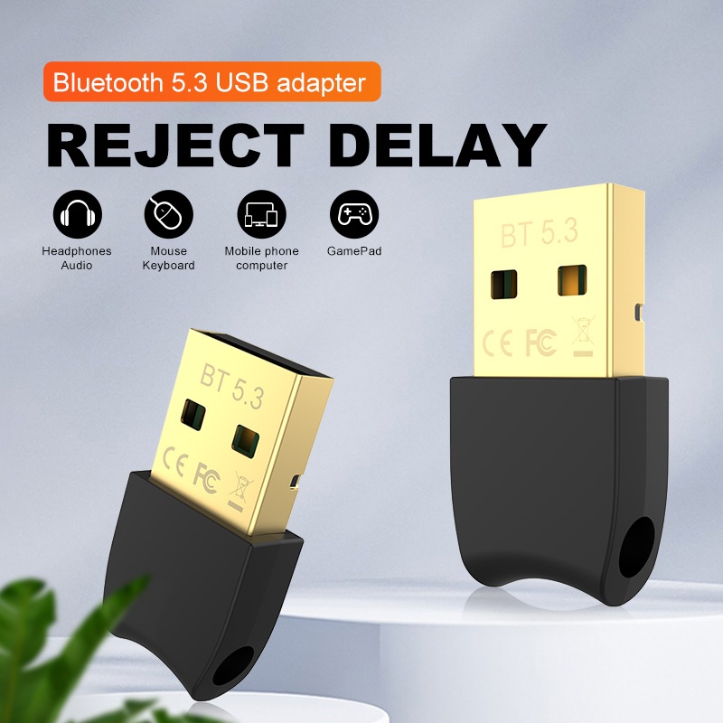 อะแดปเตอร์รับส่งสัญญาณเสียงบลูทูธ 5.3 USB 5.3 สําหรับลําโพงไร้สาย PC แล็ปท็อป