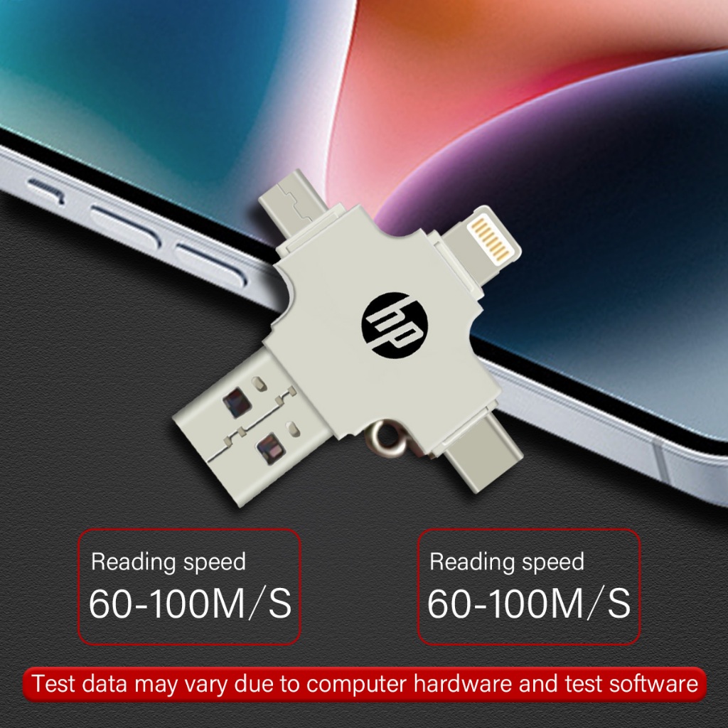 【COD】แฟลชไดรฟ์ Hp 4-in-1 USB 3.0 1TB OTG ความเร็วสูง Type-C สําหรับ i O S Phone Tablet Android PC