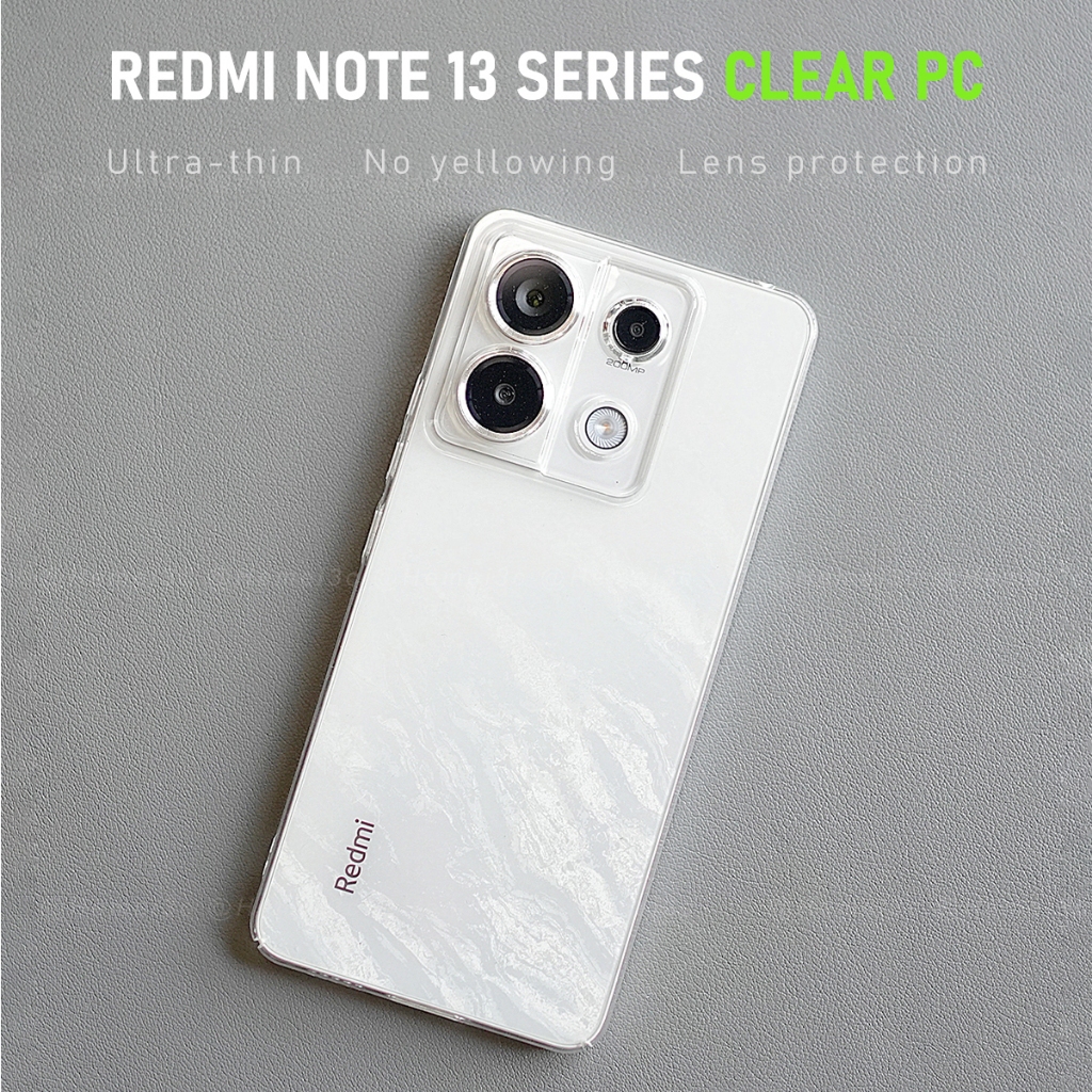 เคสโทรศัพท์มือถือ PC แบบแข็ง บางพิเศษ สีเหลือง สําหรับ Redmi Note 13 Pro Plus 5G