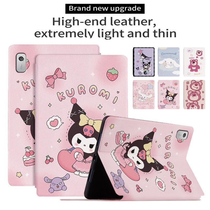 เคสแท็บเล็ต แบบฝาพับ ลายการ์ตูนหมี KUROMI แฟชั่น สําหรับ Lenovo Tab M9 M8 3rd 2nd Gen M8 HD FHD TB-310FU TB-8506 TB-8505X/8505F/8505FS/8705