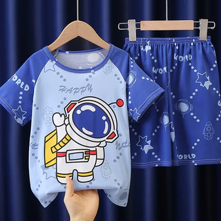 ชุดนอนเด็กผู้ชาย แขนสั้น ชุดนอนเด็ก ชุดบาจู tidur budak นอนเด็ก เสื้อผ้าผู้ชาย