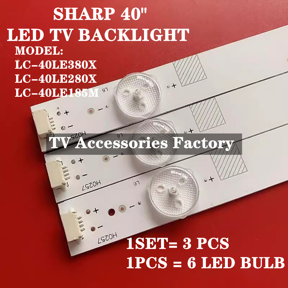 LC-40LE380X LC-40LE280X 3PCS ใหม่ LC-40LE185M SHARP 40" LED TV BACKLIGHT LC-40LE280 LC-40LE185 LC-40