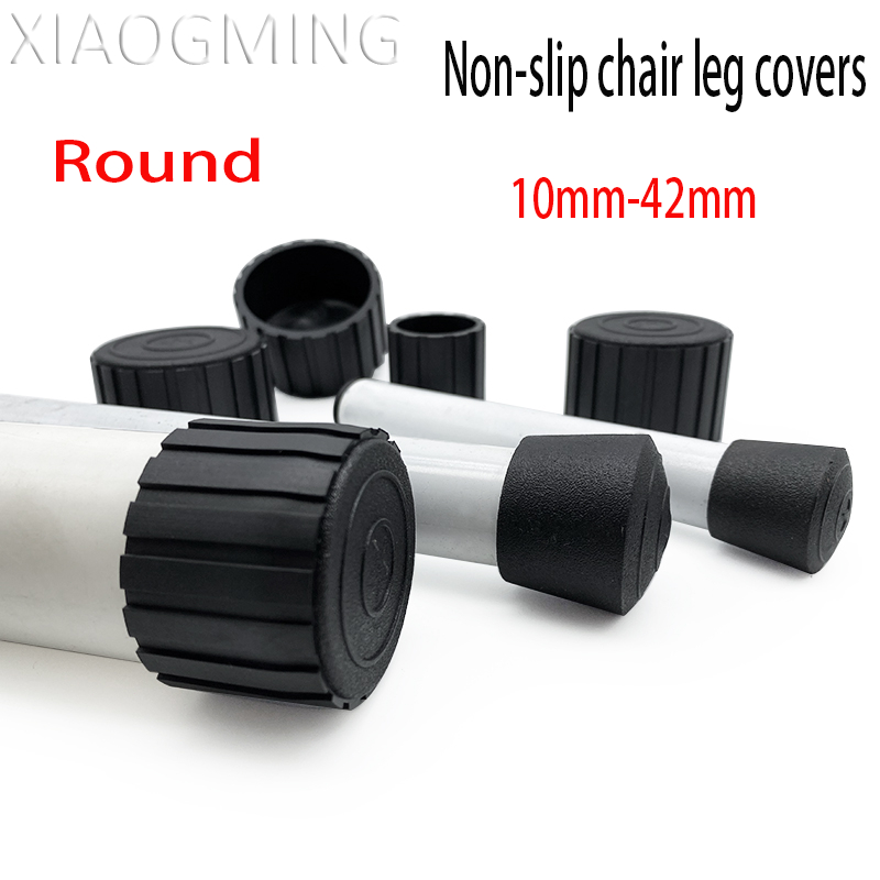 แผ่นยางซิลิโคน PVC แบบหนา กันลื่น ป้องกันรอยขีดข่วน 10 มม. - 42 มม. สําหรับรองขาเก้าอี้ โต๊ะ เฟอร์นิเจอร์
