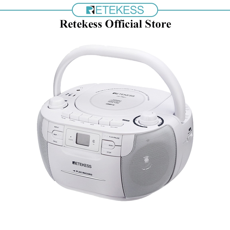 Retekess TR621 Boombox พร้อมเครื่องเล่นเทปคาสเซ็ต วิทยุ AM FM CD  เครื่องเล่นซีดี พร้อมลําโพงสเตอริโ