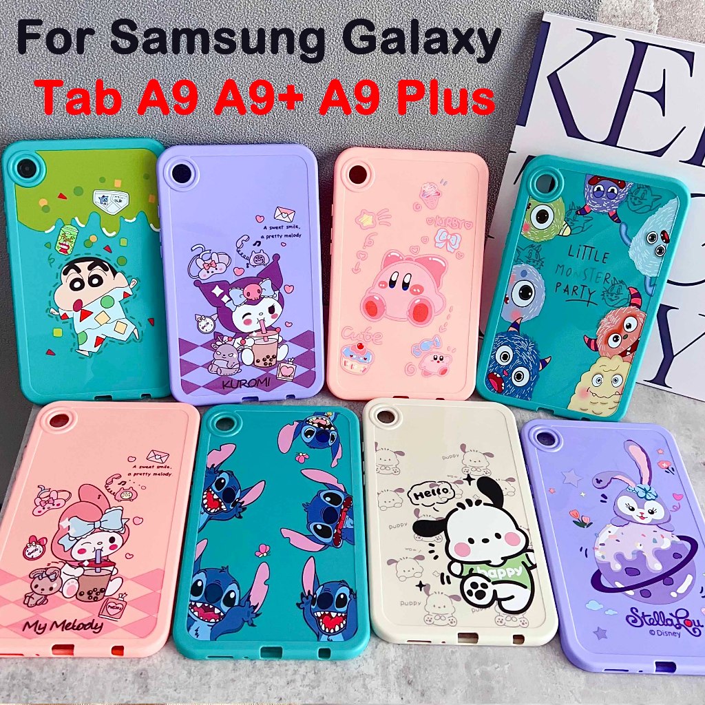 การ์ตูนน่ารักตัวละครอนิเมะสําหรับ Samsung Galaxy Tab A9 A9+ A9 Plus 11 8.7 2023 เคสกันกระแทกป้องกันก