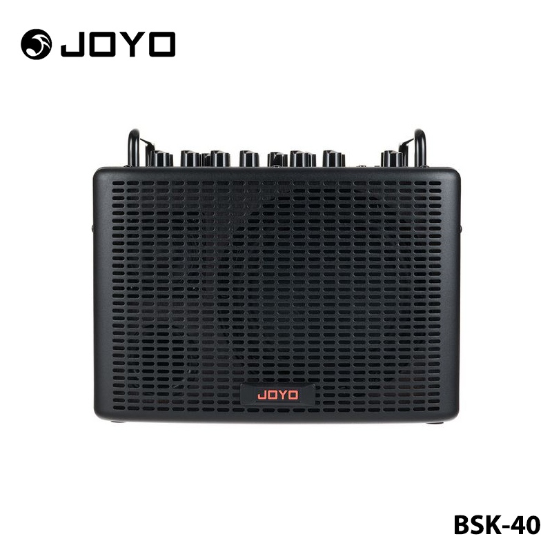 Joyo BSK-40 เครื่องขยายเสียงกีตาร์อะคูสติก แบบชาร์จไฟได้ และแอมป์กีตาร์สองช่อง BSK 40
