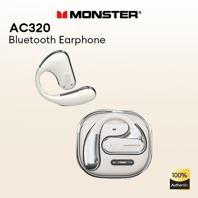 Monster AC320 หูฟังบลูทูธ 5.4 ระบบสัมผัส HD แบบแขวนหู ความทนทานสูง
