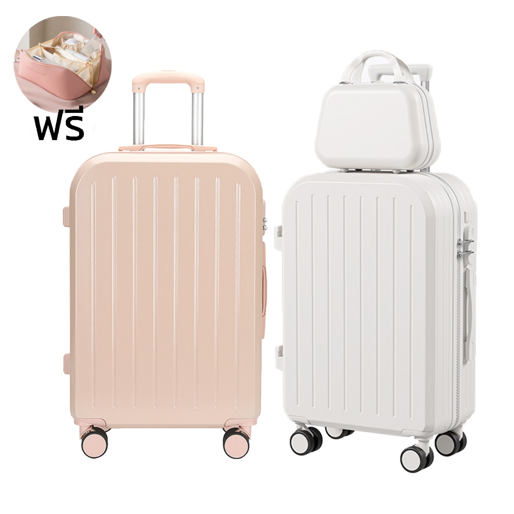 [ของขวัญฟรี] กระเป๋าเดินทาง 20นิ้ว กระเป๋าลาก 24 นิ้ว กระเป๋าเดินทางล้อลาก ล้อหมุน 360 อลูมิเนียม Suitcase