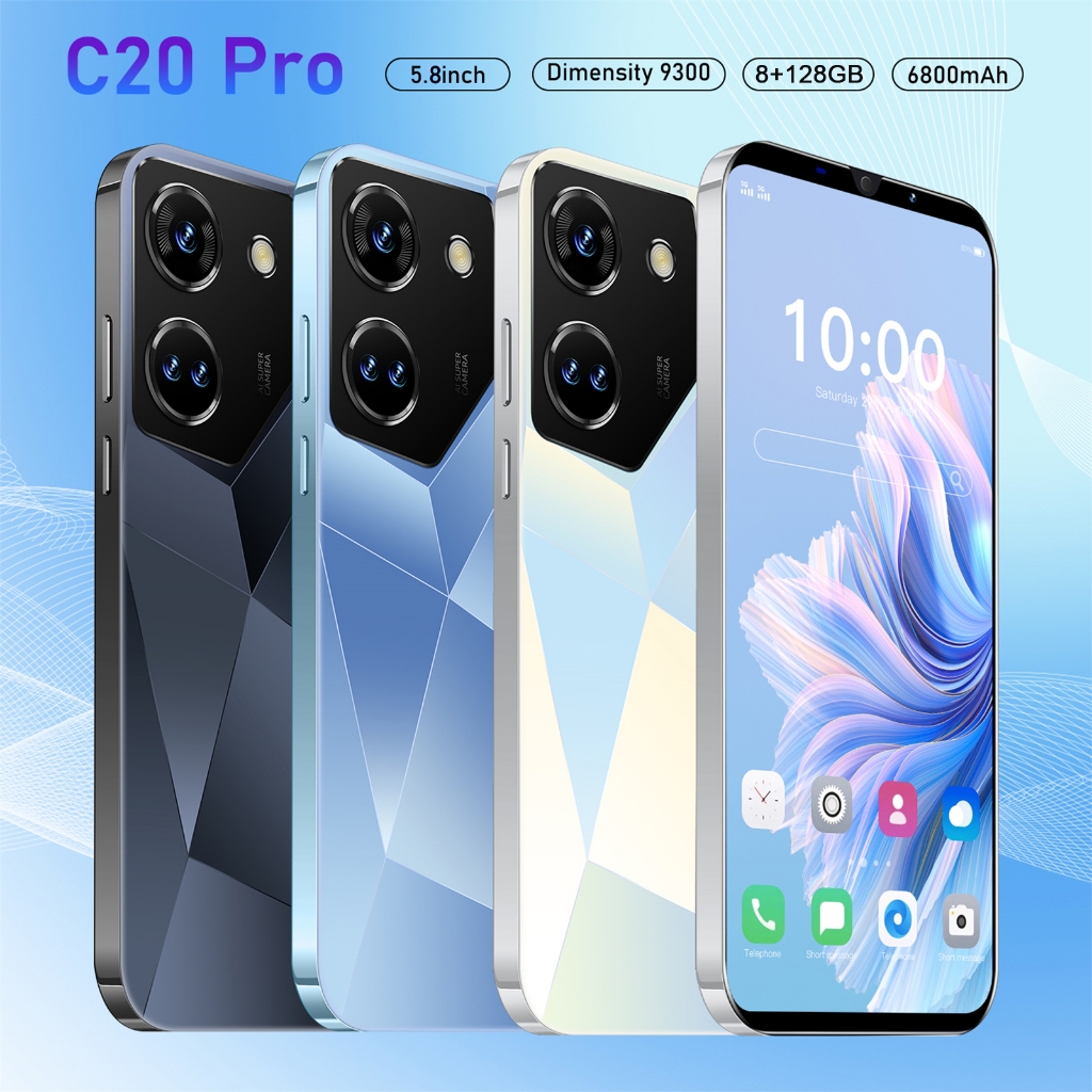 ใหม่ สมาร์ทโฟน C20 Pro พร้อมหน้าจอ 5.8 นิ้ว หน่วยความจํา 8GB RAM+128GB ROM ระบบ Android 14.0