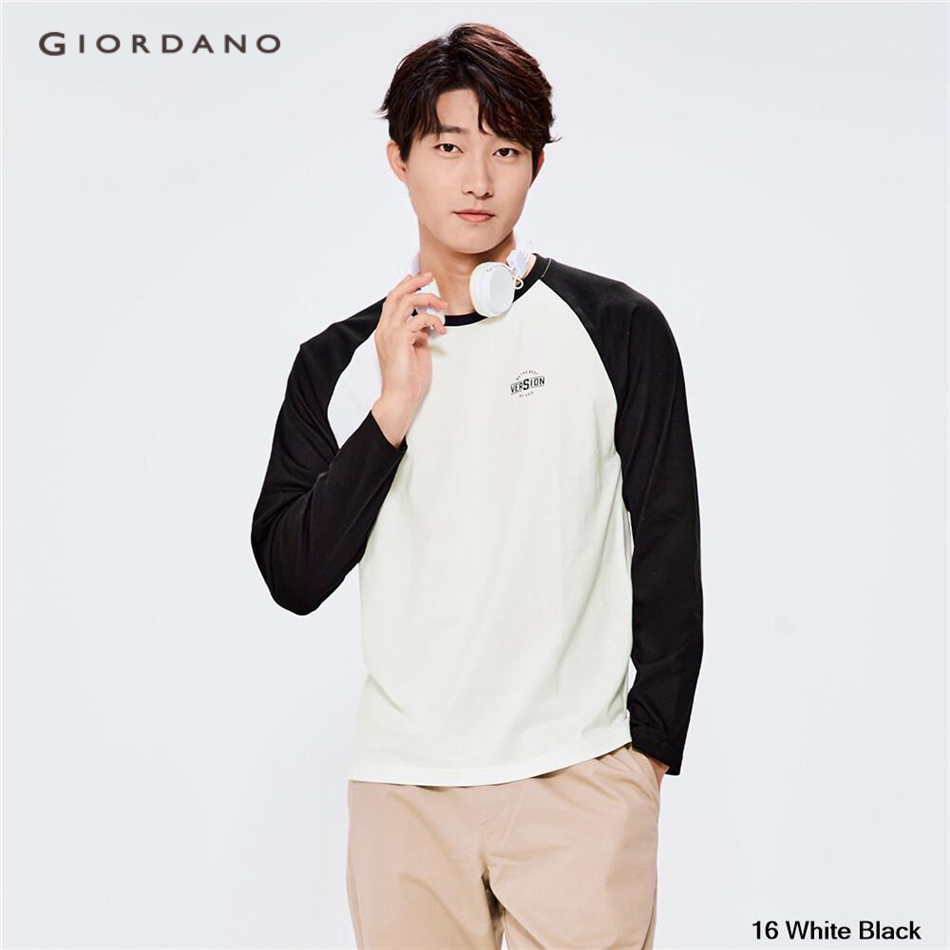 GIORDANO MEN 【Online Exclusive】BM Men's Contrast color raglan sleeve crewneck print tee 13022860
