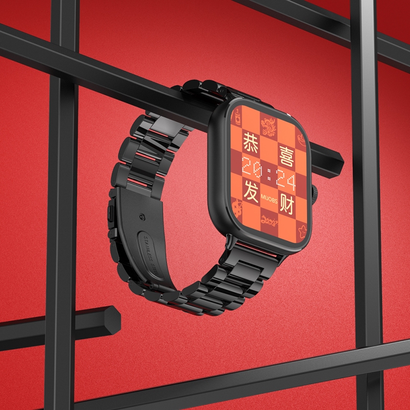 MIJOBS สายนาฬิกาโลหะ สำหรับ Redmi Watch 6 5 4 (ดีไซน์แบบ 3 เม็ด) สายสแตนเลสสตีล สำหรับ Xiaomi Smart Band 10/9/8 Pro อุปกรณ์เสริมสำหรับเปลี่ยนสายนาฬิกา (สำหรับผู้ชายและผู้หญิง)