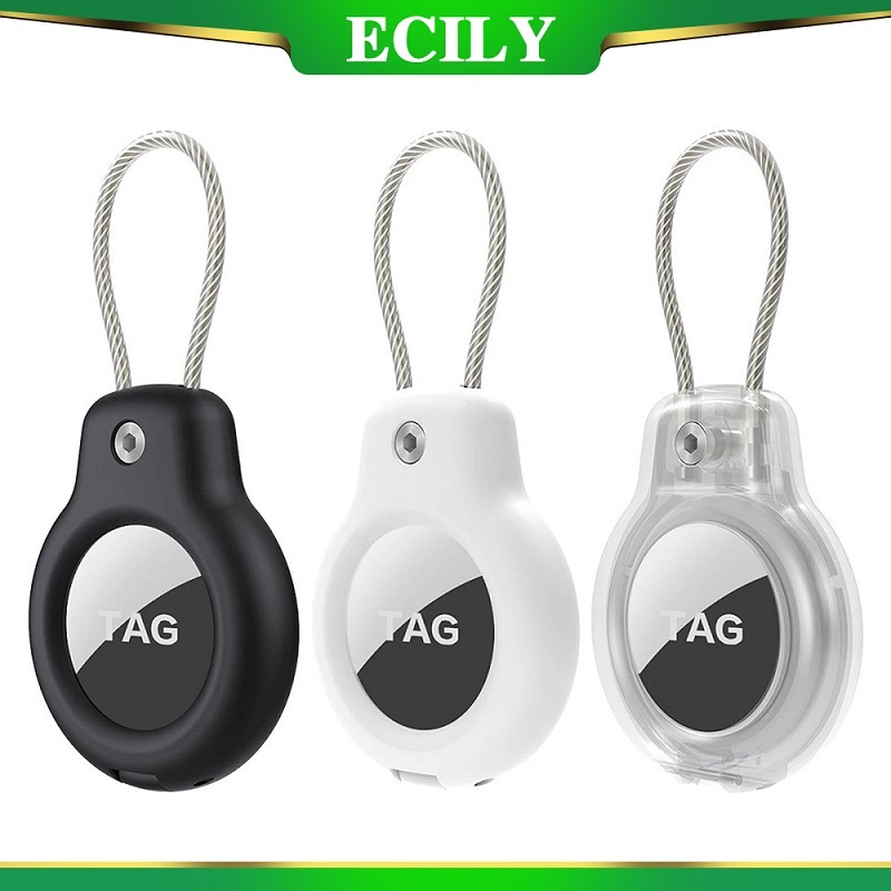 Ecily พวงกุญแจ ป้องกันรอยขีดข่วน สําหรับ Airtags GPS