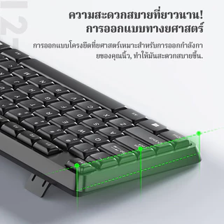 Acer KM41-2K 3 ชุดคีย์บอร์ด และเมาส์ไร้สาย USB ความเร็ว DPI 2.4G ออกแบบตามหลักสรีรศาสตร์ ป้องกันฝุ่น