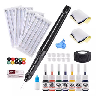 หมึกสัก pigments Hand Poke และ Stick เครื่องมือ Tattoo Kit T…