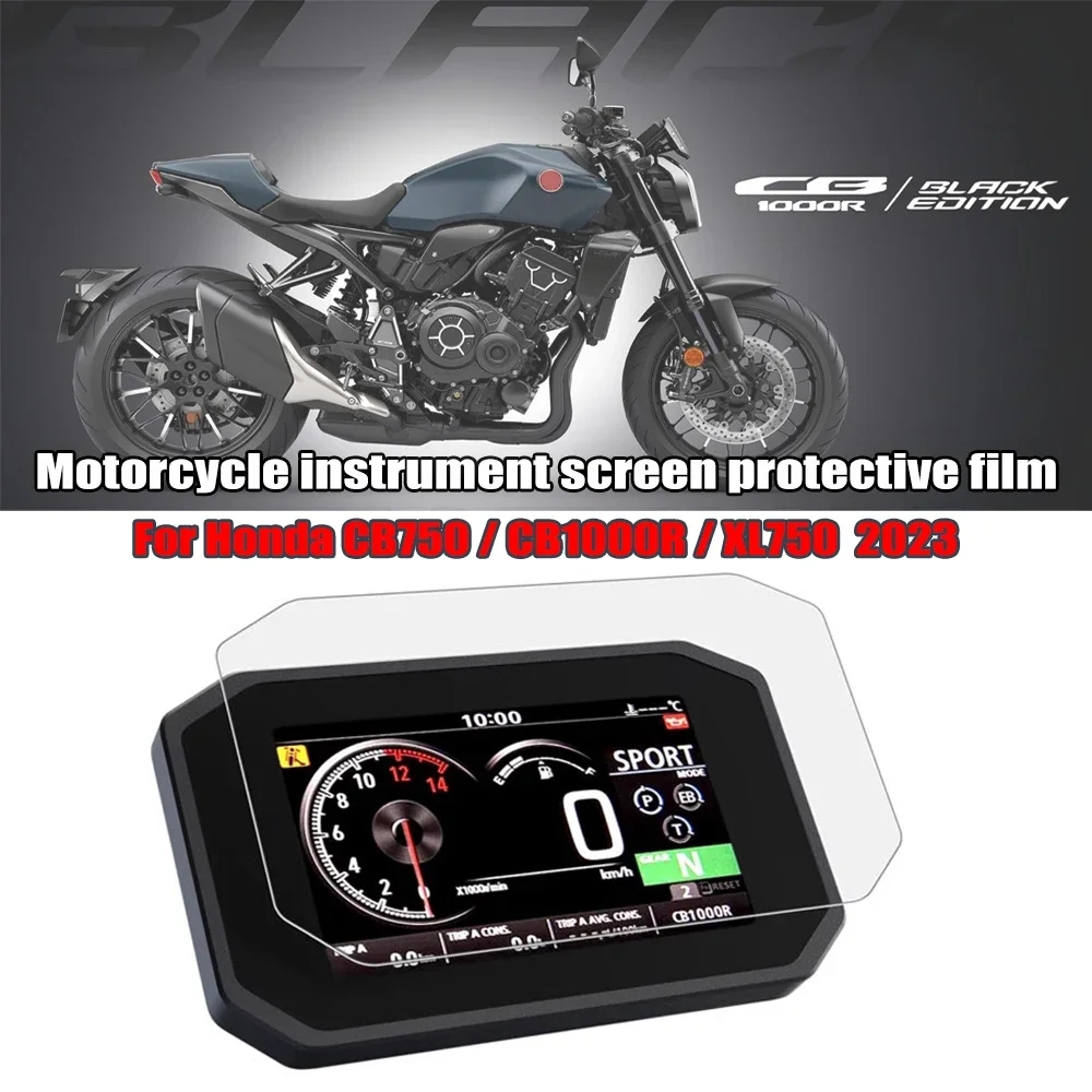 ฟิล์มกันรอยหน้าจอ สีดํา สําหรับ Honda XL750 Transalp CB750 CB1000R 2023
