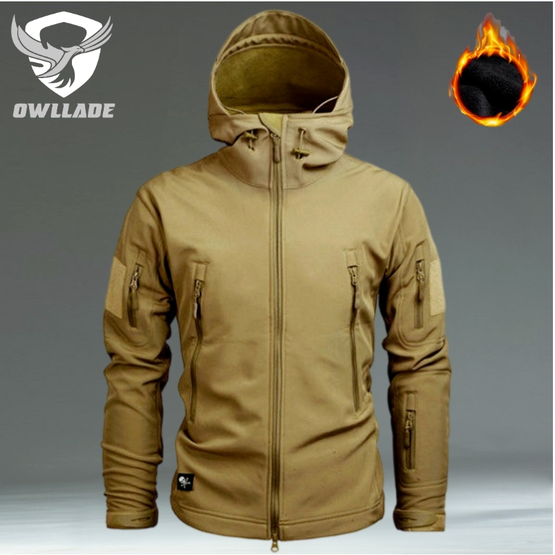 Eaglade เสื้อแจ็คเก็ตยุทธวิธีสําหรับผู้ชายสีน้ําตาล