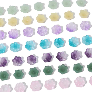 ลูกปัดดอกกล้วยไม้แก้วสีไล่ระดับ 12x7mm 10 ชิ้น สำหรับ DIY งานเครื่องประดับทำต่างหู สร้อยข้อมือ และพวงกุญแจ