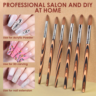 Rolabling แปรงปากกาอะคริลิค 6 ขนาด สําหรับตกแต่งเล็บอะคริลิค…