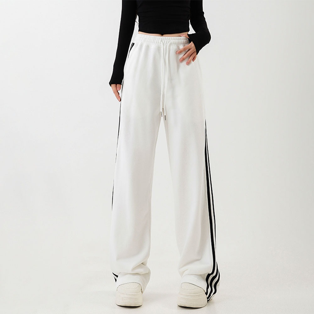 Hotgirl  พร้อมส่งจากกทม ✨y2k กางเกงสีขาว 🌸กางเกงผู้หญิงแฟชั่นย้อนยุคอเมริกัน ทรงหลวมลำลอง - รูปที่ 2