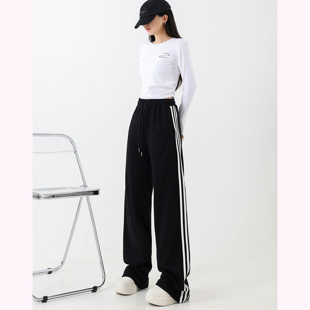 Hotgirl  พร้อมส่งจากกทม ✨y2k กางเกงสีขาว 🌸กางเกงผู้หญิงแฟชั่นย้อนยุคอเมริกัน ทรงหลวมลำลอง - รูปที่ 4