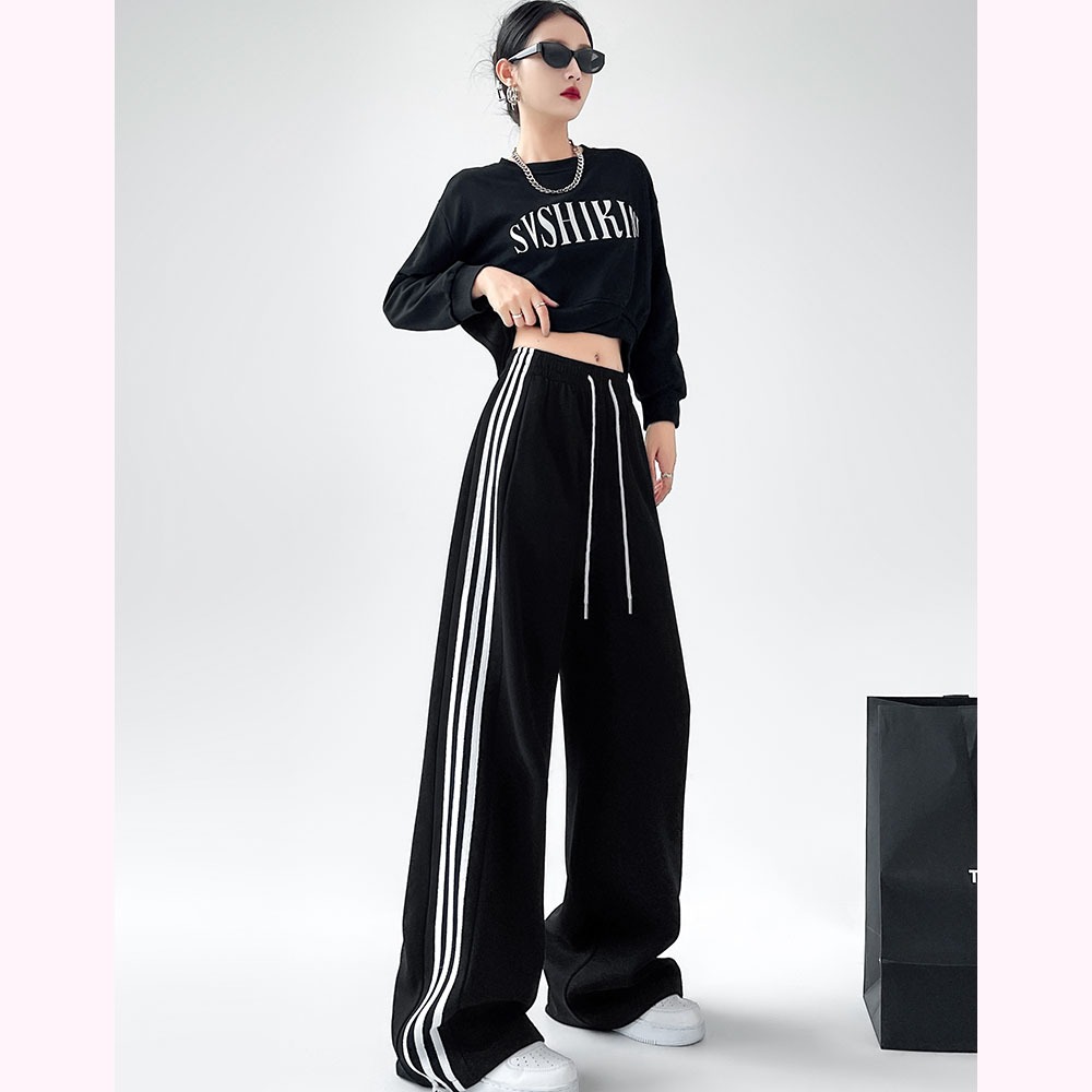 Hotgirl  พร้อมส่งจากกทม ✨y2k กางเกงสีขาว 🌸กางเกงผู้หญิงแฟชั่นย้อนยุคอเมริกัน ทรงหลวมลำลอง - รูปที่ 5