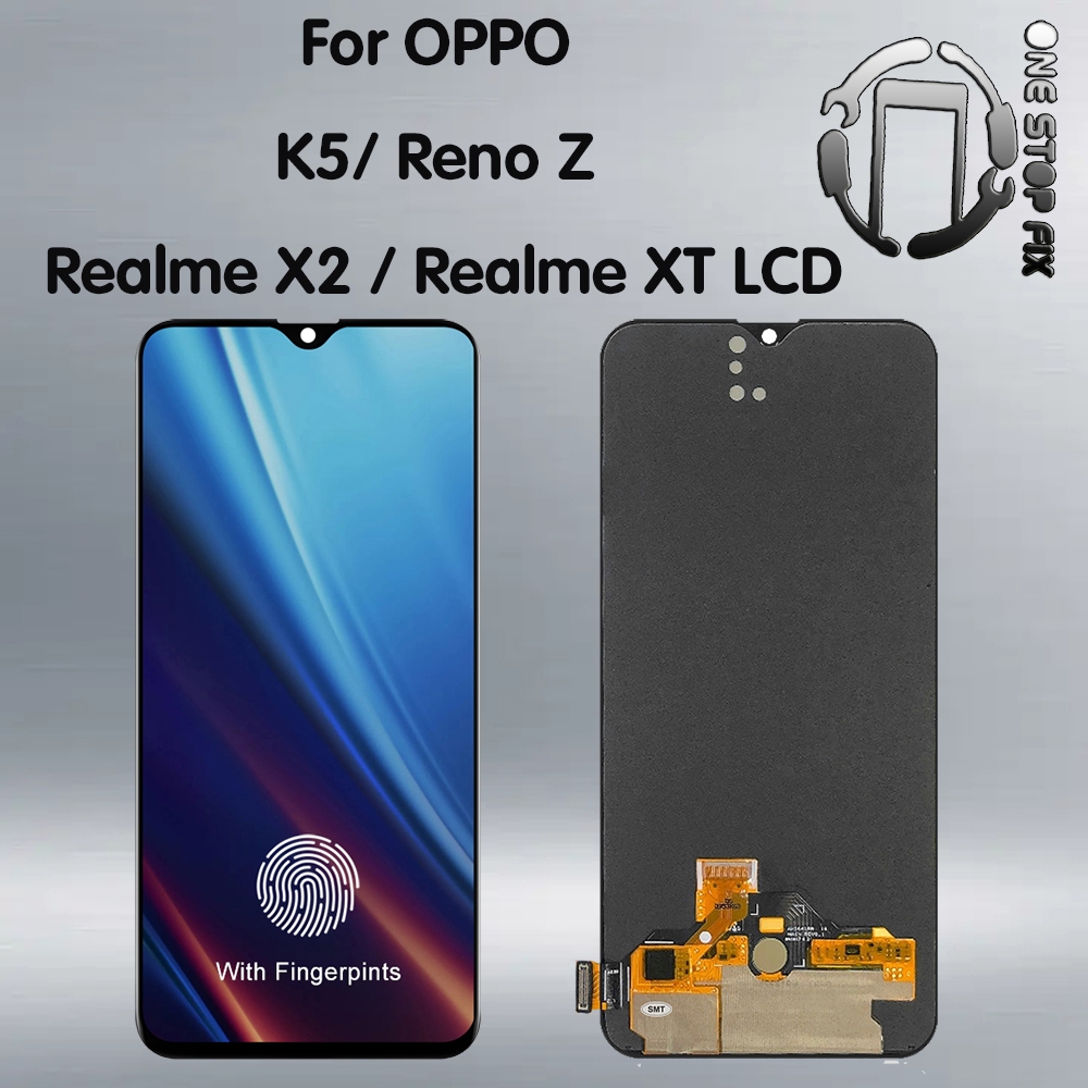 อะไหล่หน้าจอสัมผัสดิจิทัล LCD AMOLED 6.4 นิ้ว แบบเปลี่ยน สําหรับ Oppo K5 realmeXT realmeX2 Oppo Reno Z LCD CPH1979 PCDM10 PCDT10