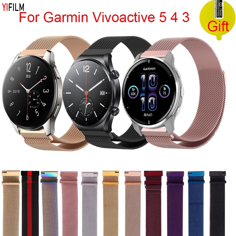 สายนาฬิกาข้อมือโลหะ สําหรับ Garmin Vivoactive 5 4 3 Band Watch Garmin Venu 3 3s 2plus Forerunner 245