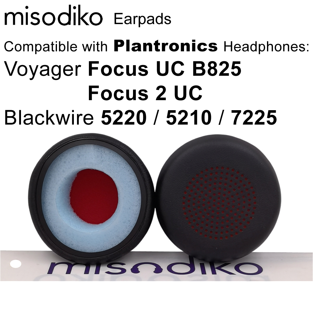Misodiko แผ่นครอบหูฟัง แบบเปลี่ยน สําหรับ Plantronics Voyager Focus UC B825 Blackwire 5220 5210 7225