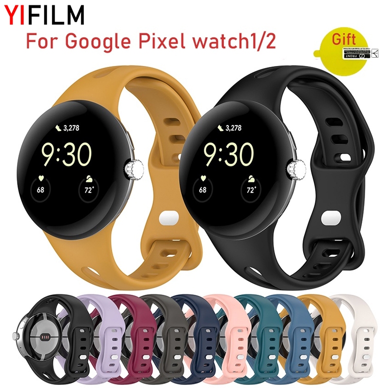 สายนาฬิกาข้อมือซิลิโคนยาง แบบนิ่ม สําหรับ Google Pixel Watch Series 41 มม. Google Pixel Watch 2 41 มม.