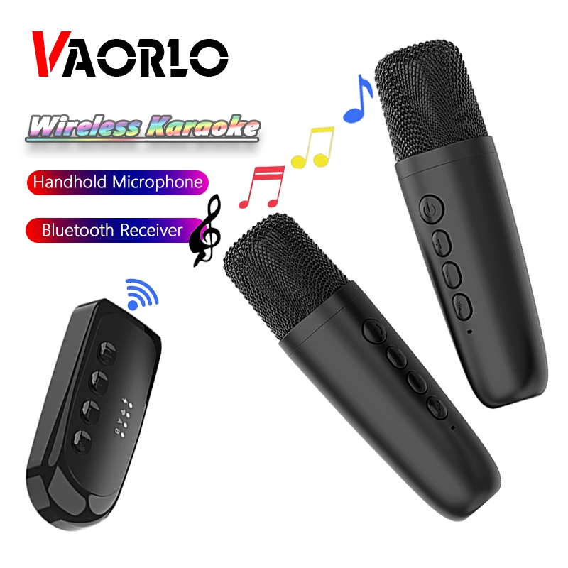 Vaorlo ไมโครโฟนไร้สาย ของแท้ และตัวรับสัญญาณบลูทูธ คาราโอเกะ สําหรับเครื่องขยายเสียงสื่อในบ้าน