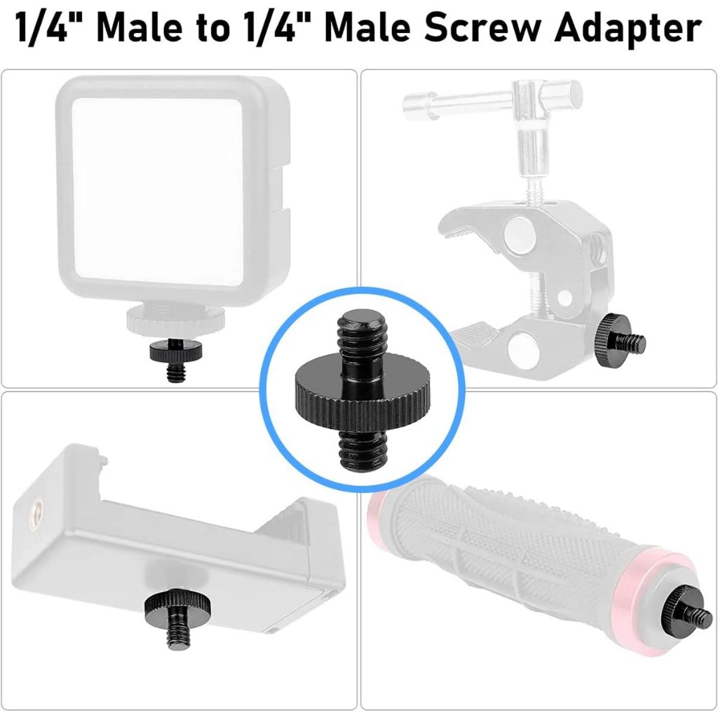 อะแดปเตอร์สกรูขาตั้งกล้อง สามขา 1/4 นิ้ว ตัวผู้ เป็น 3/8 นิ้ว ตัวเมีย สําหรับขาตั้งกล้อง 6 แพ็ค - รูปที่ 3