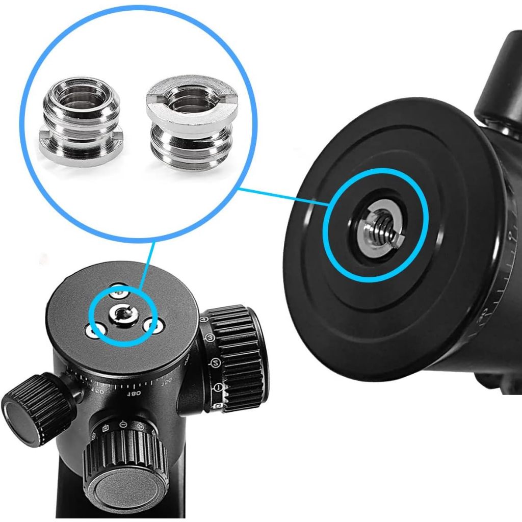 อะแดปเตอร์สกรูขาตั้งกล้อง สามขา 1/4 นิ้ว ตัวผู้ เป็น 3/8 นิ้ว ตัวเมีย สําหรับขาตั้งกล้อง 6 แพ็ค - รูปที่ 4