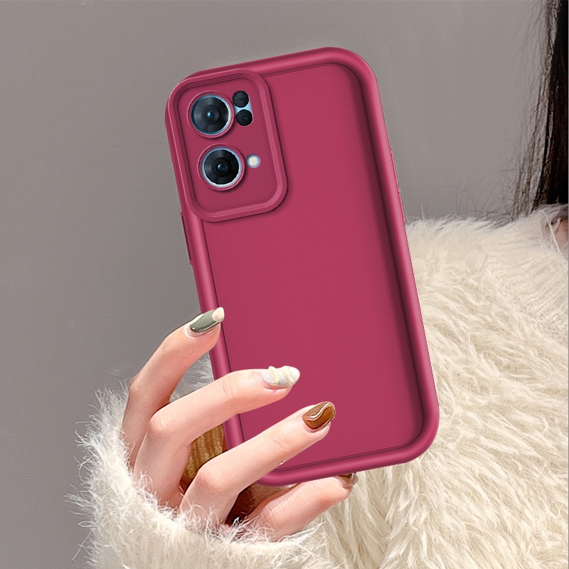 เคส OPPO Reno7 Pro 5G เคสซิลิโคนนิ่ม กันกล้อง สีพาสเทล TPU หนา