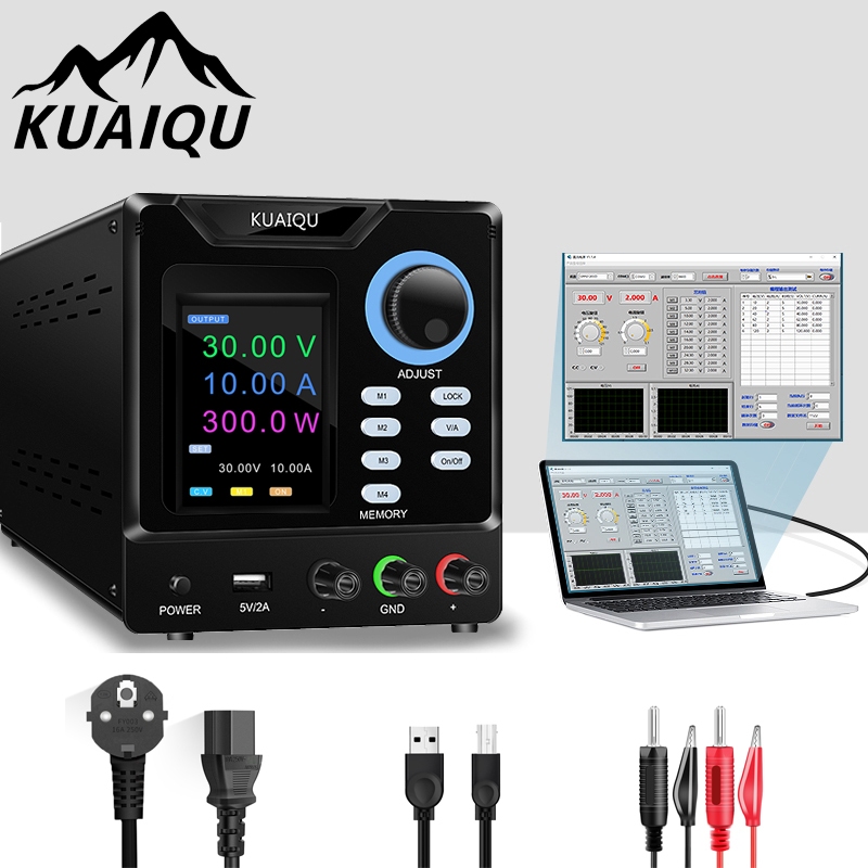 KUAIQU RS-232 / USB อินเตอร์เฟซ 30V5A 30V10A 60V5A 120V3A รุ่นโปรแกรม DC Power Supply แหล่งจ่ายไฟแบบปรับได้สี่ชุดฟังก์ชั่นการจัดเก็บ