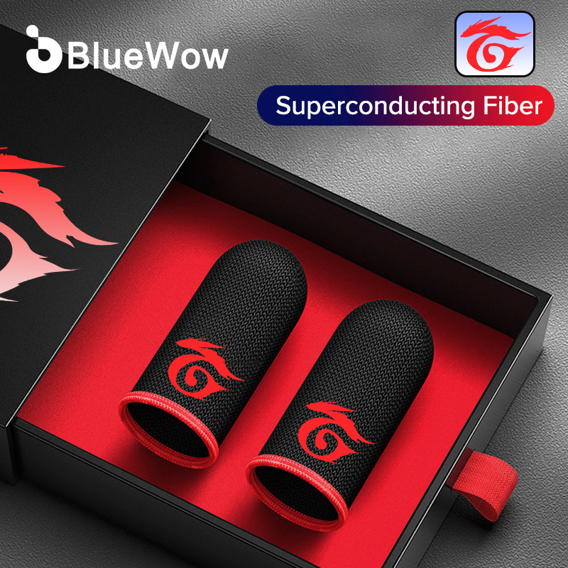Bluewow One Piece/ฟรี Fire Gaming Finger Sleeve ถุงมือกันเหงื่อโทรศัพท์มือถือแขนหน้าจอสัมผัสตัวควบคุมเกมโทรศัพท์เกม PUBG