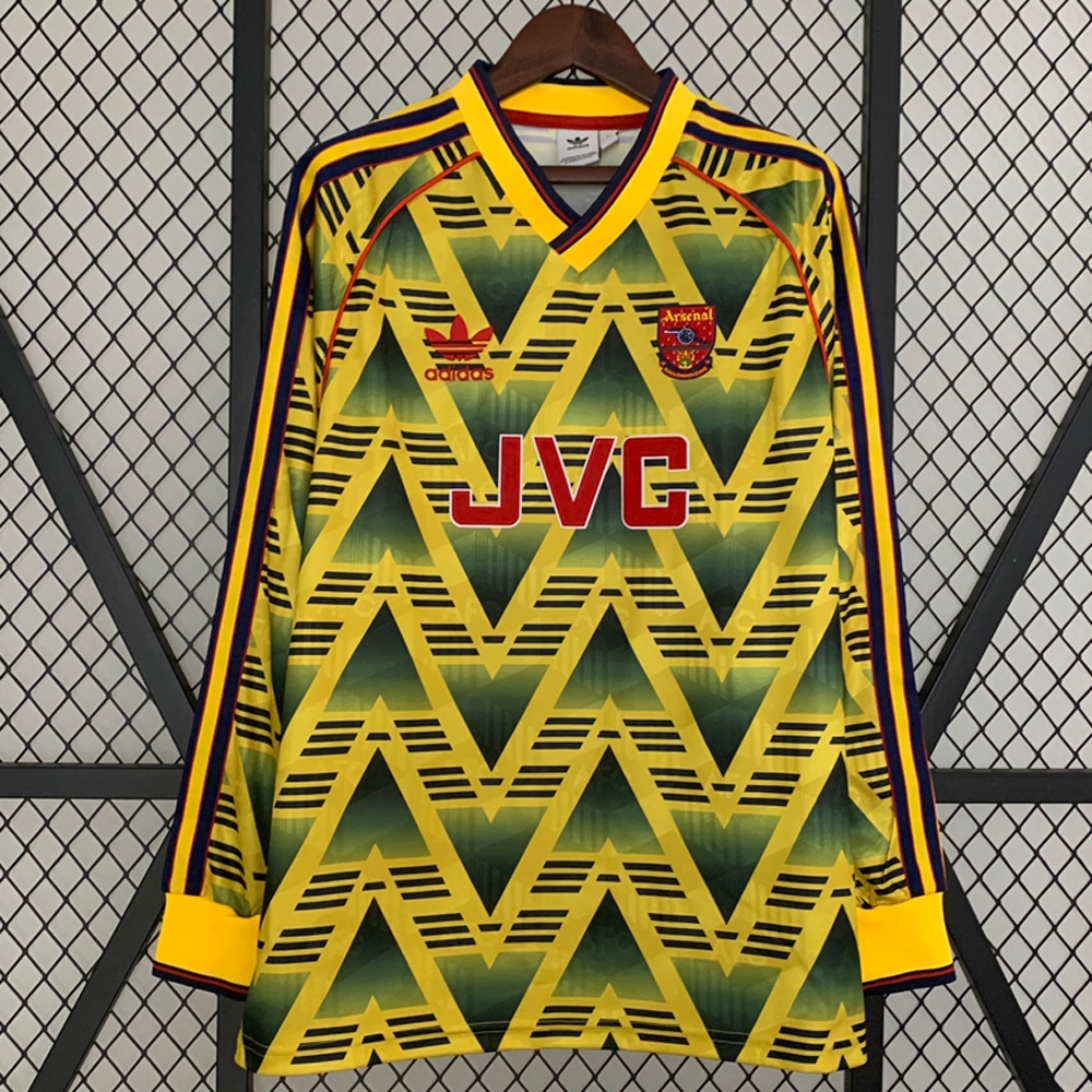 1991-93 Season Arsenal Retro Away เสื้อฟุตบอลแขนยาว