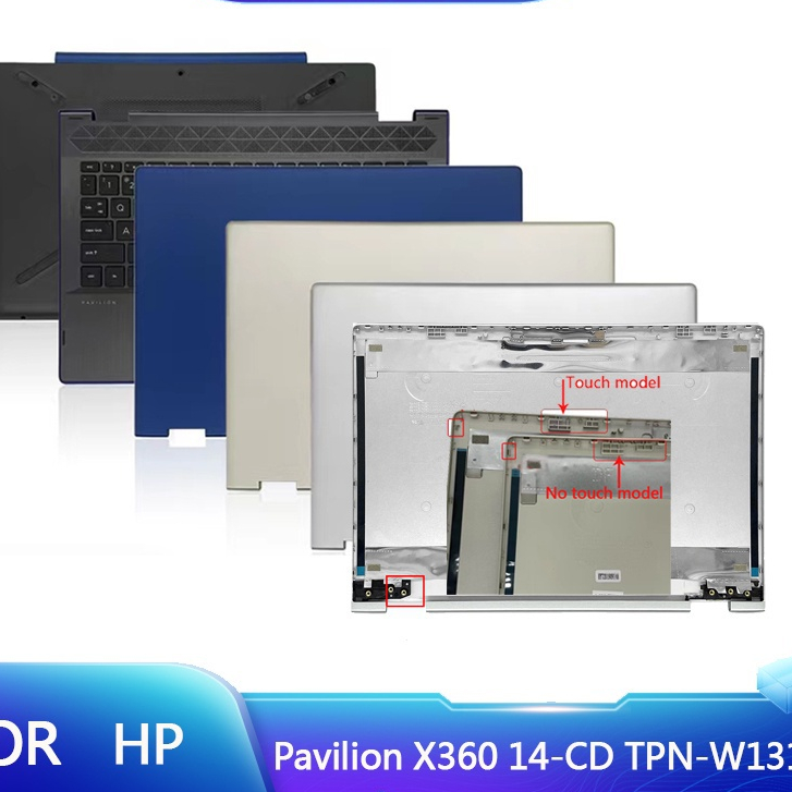 ใหม่ เคสแล็ปท็อป ปิดด้านหลัง LCD พร้อมคีย์บอร์ด บานพับ ไม่มีสัมผัส สําหรับ HP Pavilion X360 14-CD TPN-W131