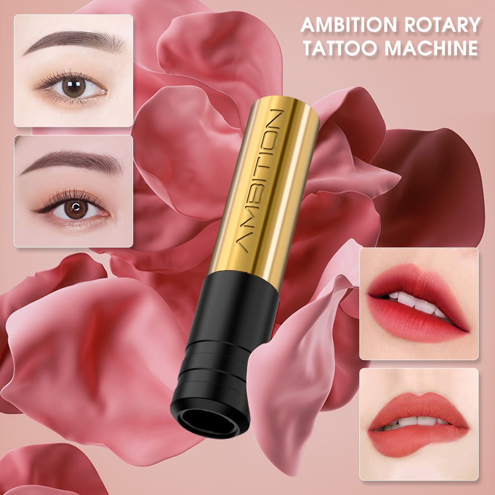 Ambition Mini Pen ปากกาโรตารี่สำหรับสักแต่งหน้าถาวร มาพร้อมมอเตอร์ Coreless เหมาะสำหรับงานสัก รอยสักคิ้ว ปาก หนังศีรษะ และอายไลเนอร์
