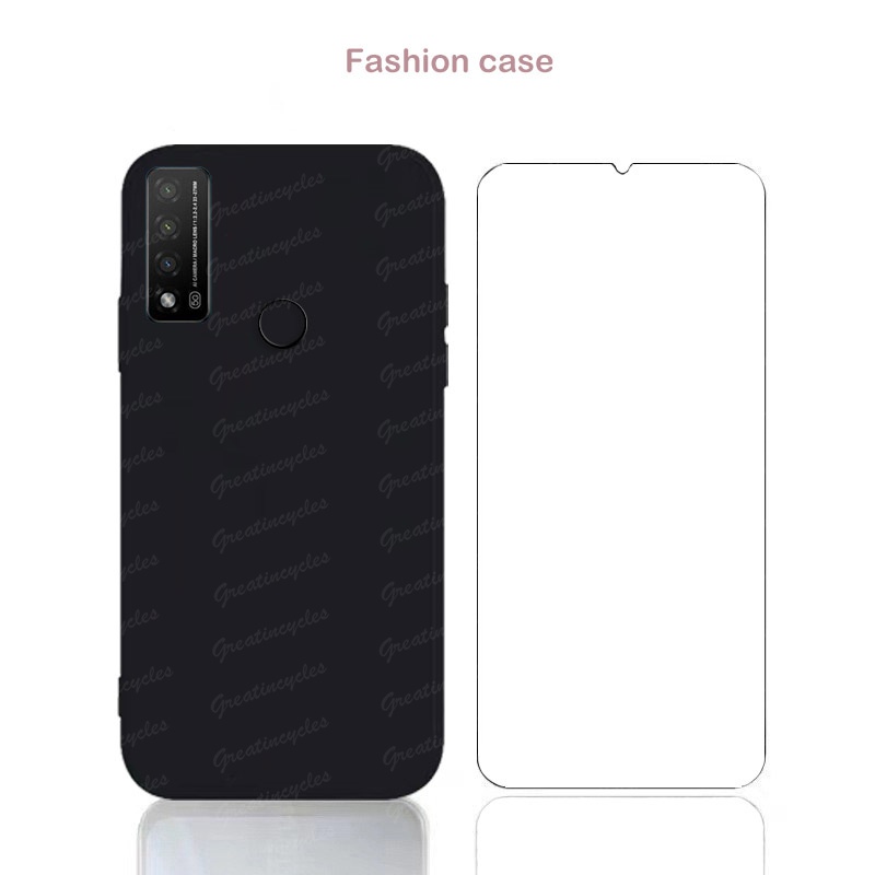 Tcl 20 R 5G T767H 20R 5G เคสโทรศัพท์ ซิลิโคนนิ่ม เคสป้องกัน พร้อมกระจกนิรภัยใส ป้องกันหน้าจอ ฟิล์มป้องกันการระเบิด