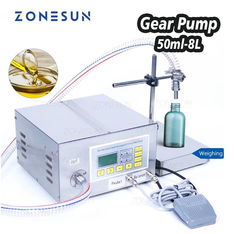 ZONESUN ZS-GP631 น้ํามันหล่อลื่นหัวเดียวอัตโนมัติกึ่งน้ํามันบริโภคน้ํามันหอมระเหยบรรจุและเครื่องชั่ง