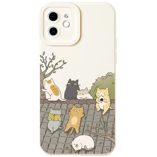 JURSUE ลายเชิดสิงโต เคสไอโฟน เคสซิลิโคนนุ่มกันกระแทกการ์ตูนตลก เคสโทรศัพท์ Compatible for iPhone 17 16 15 14 13 12 11 Pro Max SE 2020 X XR XS 8 7 Plus พลัส Y4576